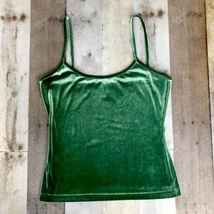 SOLD Express Emerald Green Velvet Cami